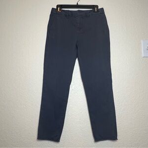 Nili Lotan Montauk stretch twill crop chino pants mid rise straight leg raw hem